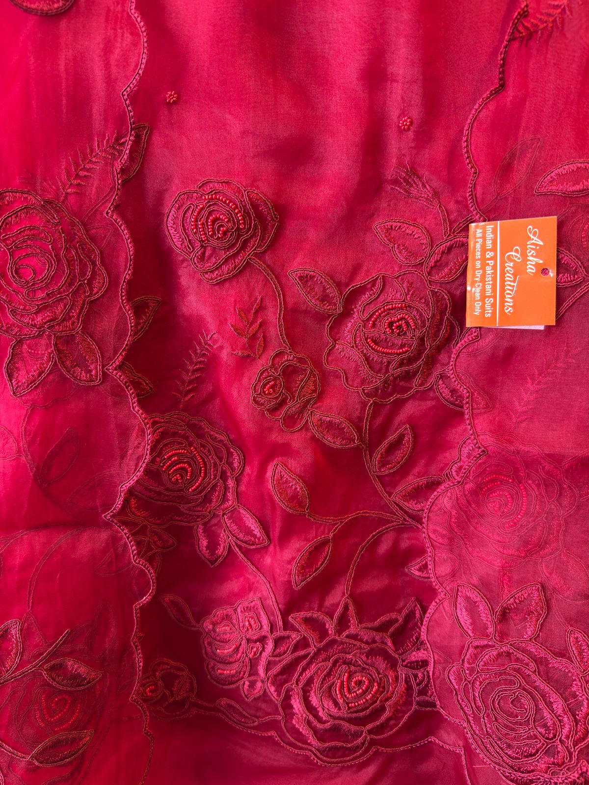 Pure organza unstitched suits